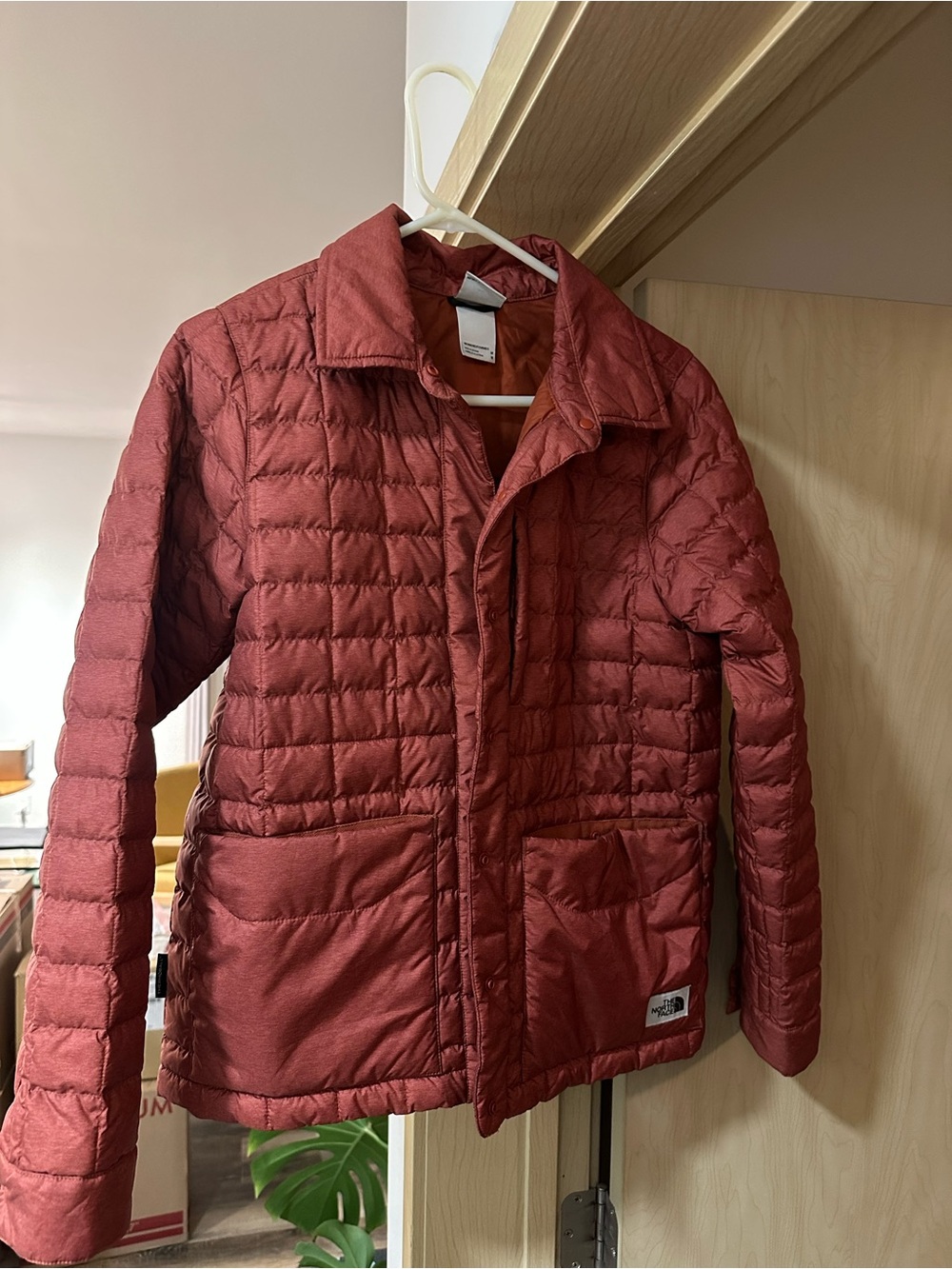 The North Face Women's Quilted Rust Red Puffer Jacket